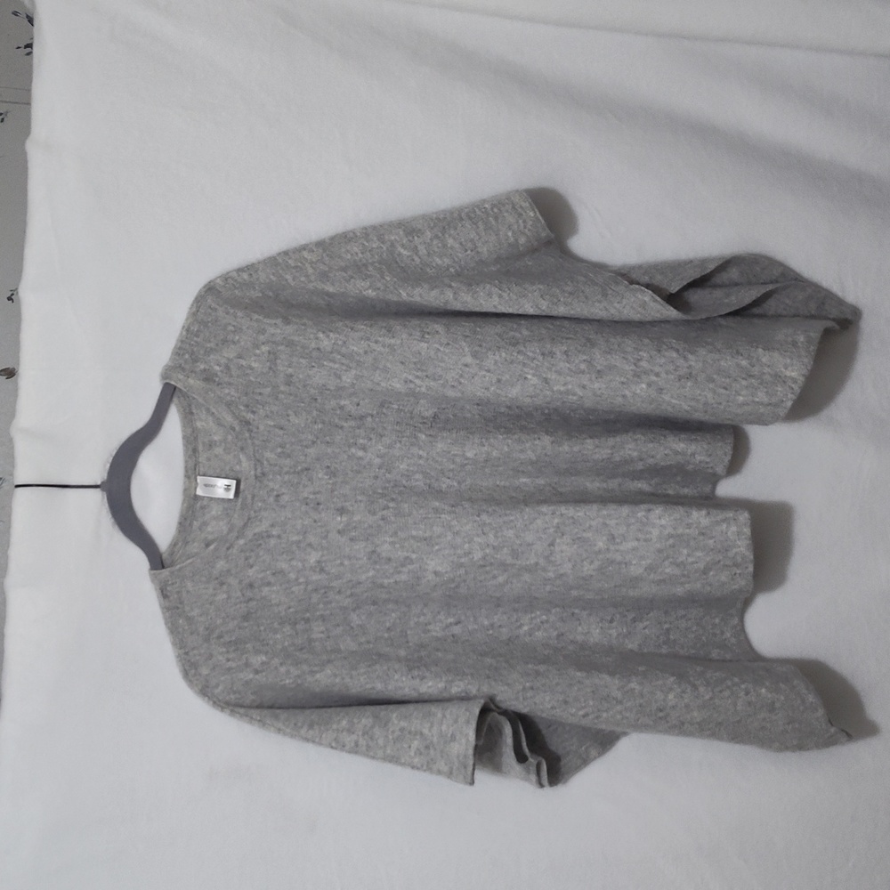 My Bodhi Womens Light Gray 100% Cashmere Poncho Soft Comfy Minimalist Lagenlook